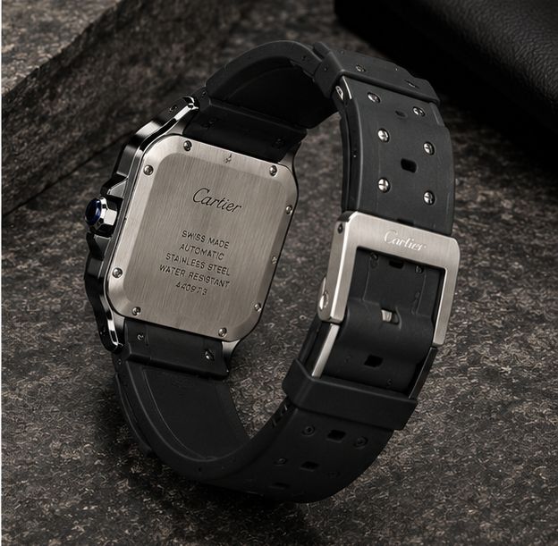 Montre Automatique Homme – Noir &amp; Argent